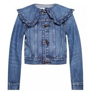 Ganni Ruffle Denim Jacket